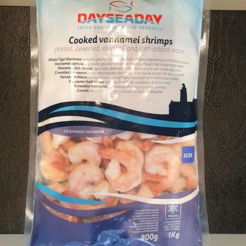 Frozen Large Cooked Peeled Deveined Tail On Prawns Prawns Per Bag Fish Delivery